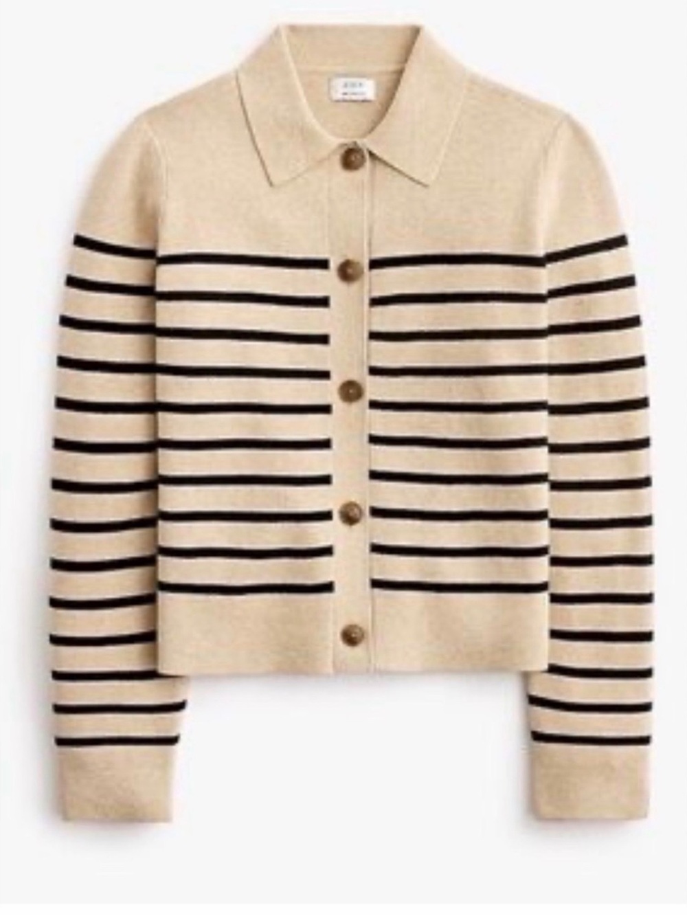 Brand New JCrew Striped Cardigan sweater 100% cotton- Size L